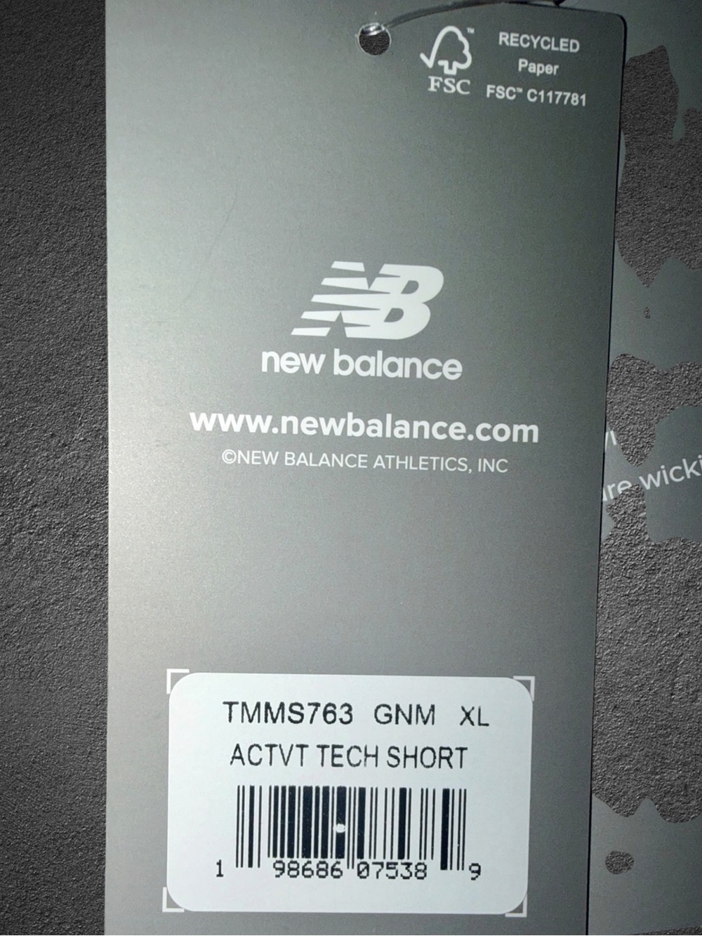 “NWT” New Balance Men’s Activate Tech Shorts (GunMetal) - Size XL (TMMS763) - Picture 2 of 16